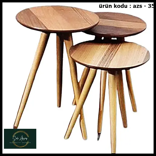 izmir-3lu-yuvarlak-ahsap-zigon-sehpa-imalati-fiyatlari